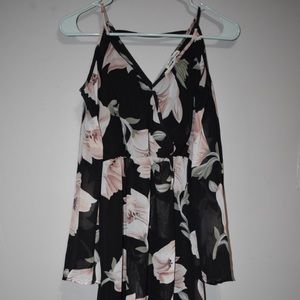 Charlotte Russe Floral Dress On Black